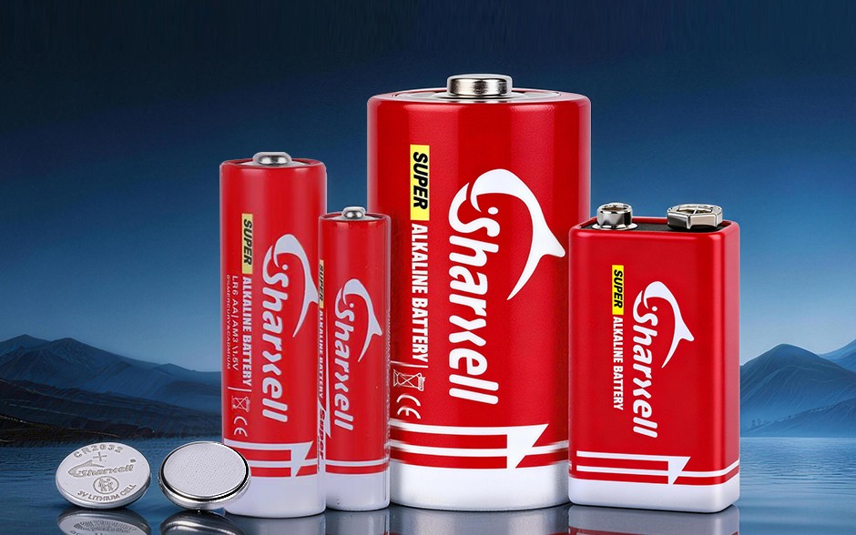 Sharxell red alkaline battery family